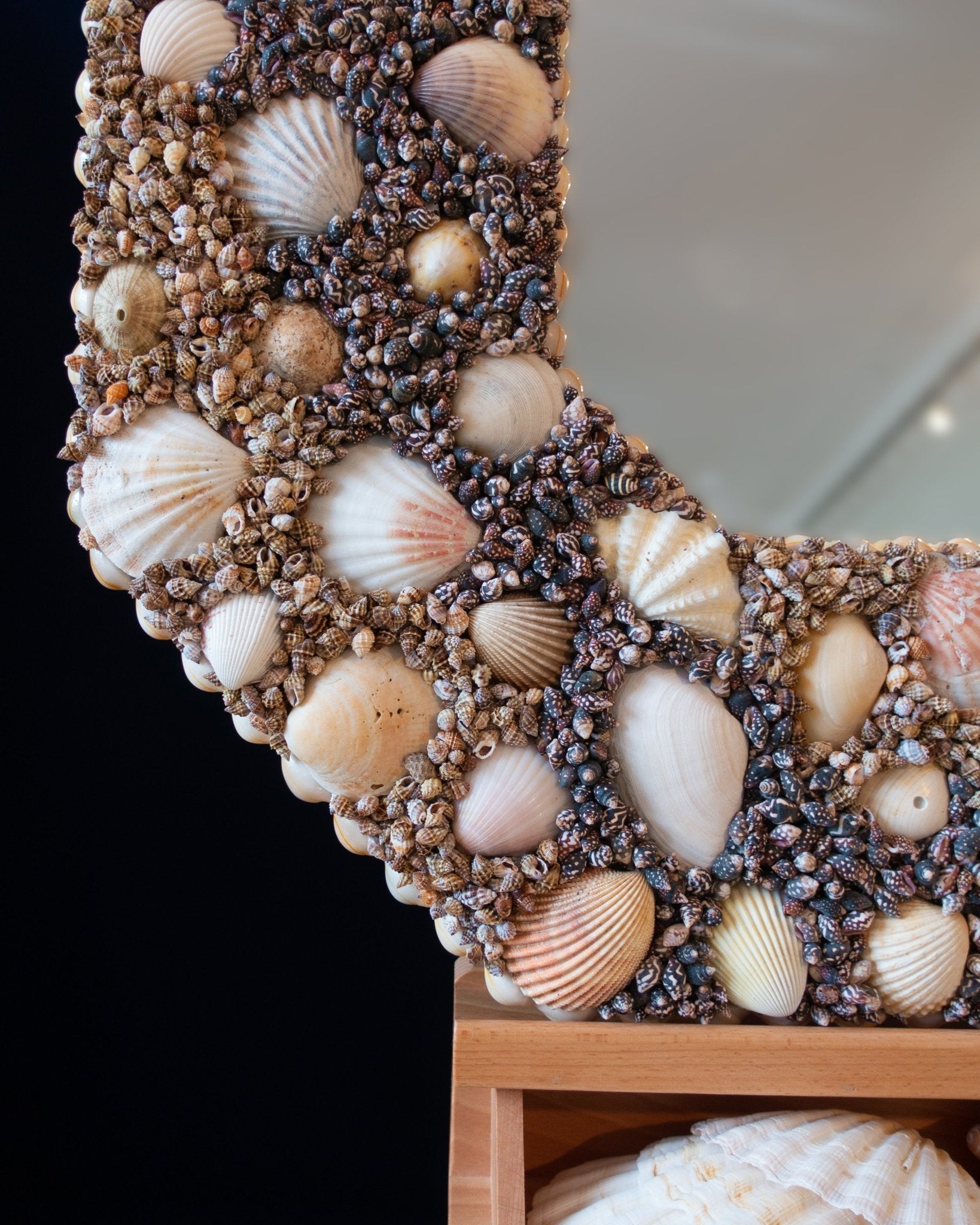 CUTTING CORNERS MIX | Shell mirror, 1 of 1 | Shellman | Amsterdam | Natural art from sea and beach