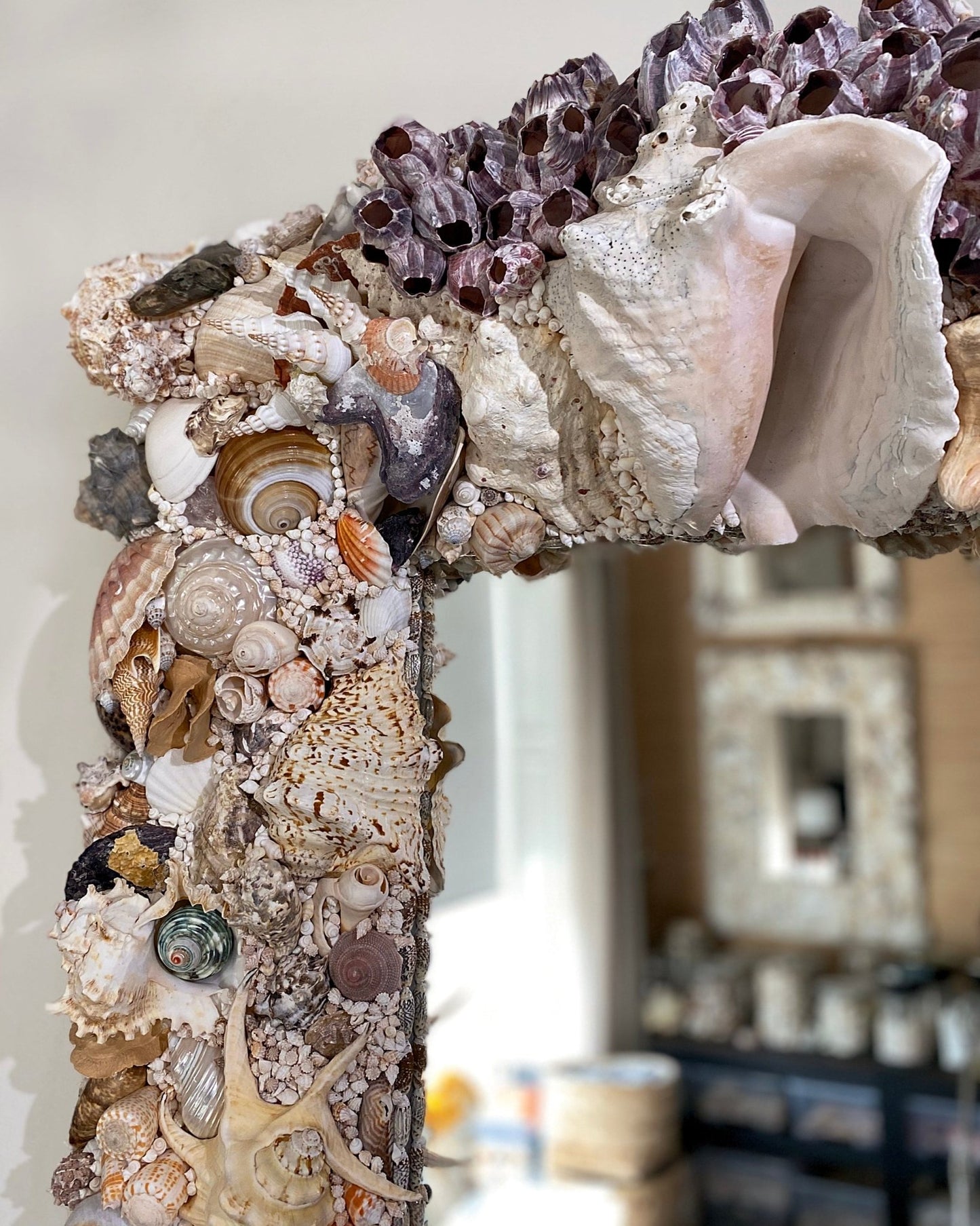 HEART OF THE OCEAN | Shell mirror, 1 of 1 | Shellman | Amsterdam | Natural art from sea and beach