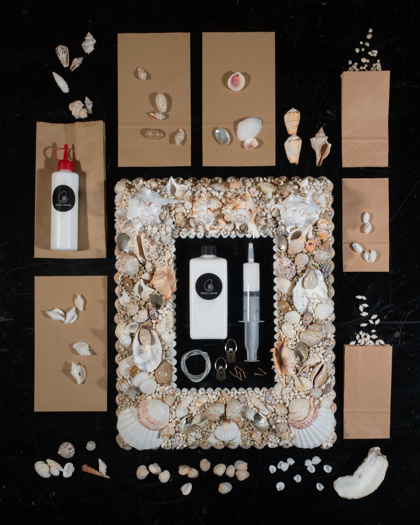 Shell mirror DIY kit No.1 | DIY | Shellman | Amsterdam | Natural art from sea and beach