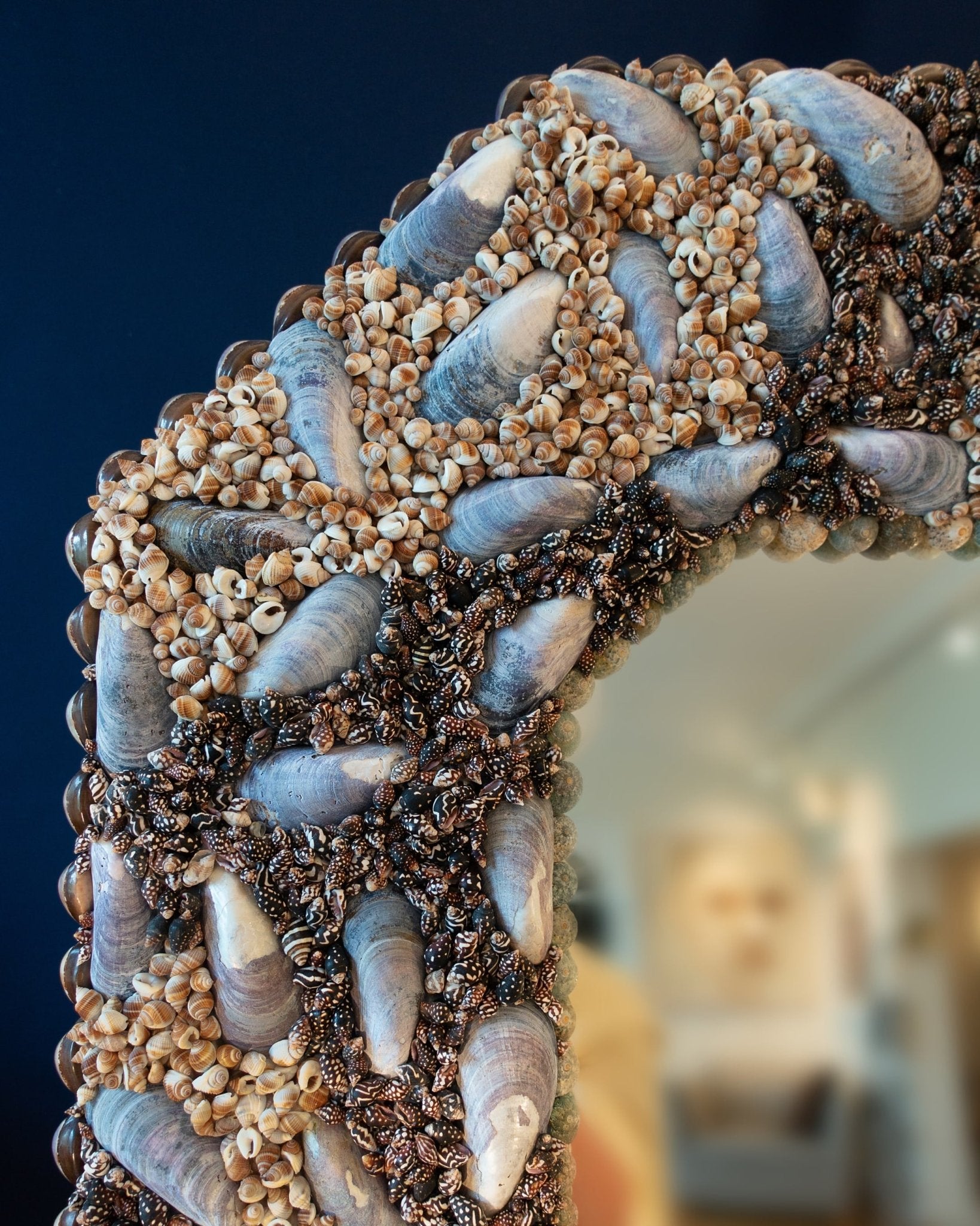 CUTTING CORNERS SKARET | Shell mirror, 1 of 1 | Shellman | Amsterdam | Natural art from sea and beach